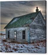 Forgotten Lessons - Lake Ibsen Schoolhouse, Benson County Nd Canvas Print