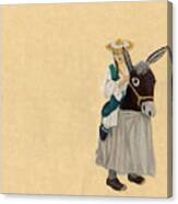 Fort Toulouse Woman In Donkey Costume Canvas Print