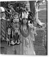 Four Girls In Halloween Costumes, 1971, Part Two Canvas Print