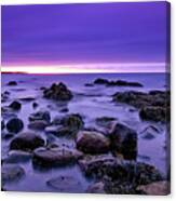 Four Minutes. Long Exposure On The New Hampshire Coast. Canvas Print