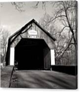 Frankenfield Covered Bridge Mono Canvas Print