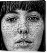 Freckle Face Closeup Canvas Print