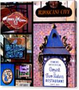 French Quarter Sign Collage Canvas Print