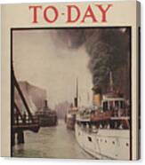 Front Cover Sketch Of The World Today - 1911 Canvas Print