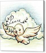 Inspirational Animal Dove Canvas Print