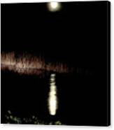 Full Moon Over Piermont Creek Canvas Print