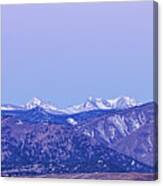 Full Moon Setting Over The Colorado Rocky Mountains Canvas Print
