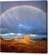 Full Rainbow Over The Mittens Canvas Print