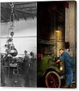 Garage - Mechanic - The Overhaul 1919 - Side By Side Canvas Print
