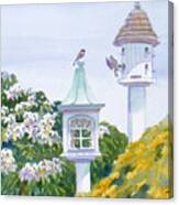 Garden Birdhouses Canvas Print