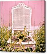 Garden Chair - Baby Pink Canvas Print