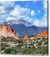 Garden Of The Gods Pikes Peak Colorado Springs Canvas Print