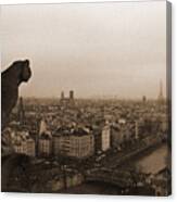 Gargoyle Over Paris Canvas Print