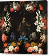 Garland Of Flowers Canvas Print