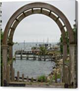 Gate To Noank Harbor Canvas Print
