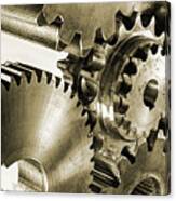 Gears And Cogwheels In Antique Look Canvas Print