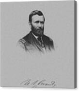 General Ulysses Grant And His Signature Canvas Print
