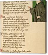 Geoffrey Chaucer Canvas Print
