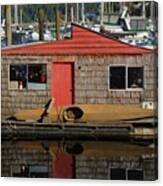 Gibsons Harbour Houseboat Canvas Print