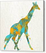 Giraffe Watercolor Art Canvas Print