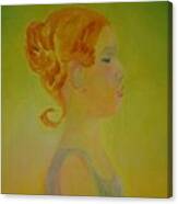 The Girl With The Curl Canvas Print