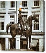 #glasgow #horse #rider #statue Canvas Print
