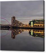 Glasgow River Clyde At Sunset Canvas Print