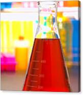 Glass Equipment In Science Lab Canvas Print