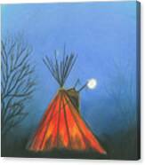Glowing Tepee Canvas Print