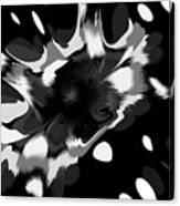 Gnarly Explosion Black And White Canvas Print