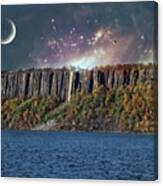 God's Space Over Planet Earth Canvas Print