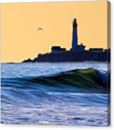 Golden California Coast - Pigeon Point Lighthouse Canvas Print