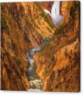Golden Falls Of Yellowstone Canvas Print