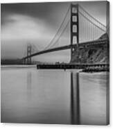 Golden Gate Black And White Canvas Print