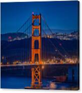 Golden Gate Bridge Blue Hour Canvas Print