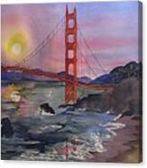 Golden Gate From Baker Beach Canvas Print