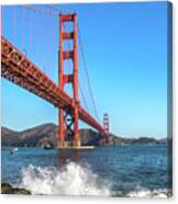 Golden Gate Waves Canvas Print
