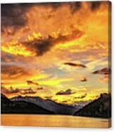 Golden Glow At Summit Cove Pano Canvas Print