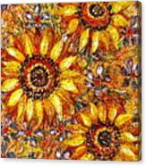 Golden Sunflower Canvas Print