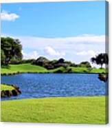 Golf Course Lake In Maui Canvas Print