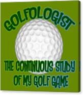 Golfologist Canvas Print