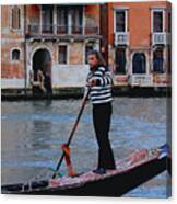 Gondolier Venice Canvas Print