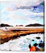 Good Harbor Beach, Salt Island, And Thatcher's Island Canvas Print
