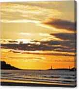 Good Harbor Lighthouses At Sunrise Canvas Print