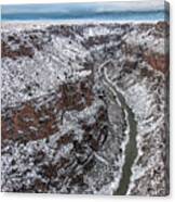 Gorge In Snow Canvas Print