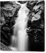 Gorge Waterfall In Black And White Canvas Print