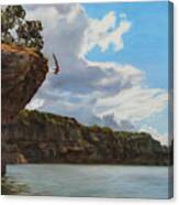 Graceful Cliff Dive Canvas Print