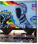 Graffiti Art Riding The Rails 2 Canvas Print