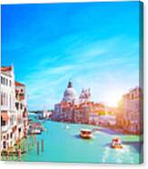 Grand Canal And The Salute In Venice Canvas Print