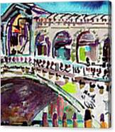 Grand Canal Rialto Bridge Venice Canvas Print